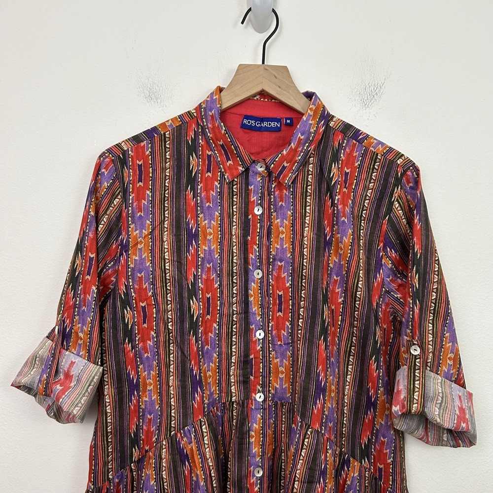 Ro's Garden Dress Mini‎ Multicolor Cotton Size M - Picture 9 of 15